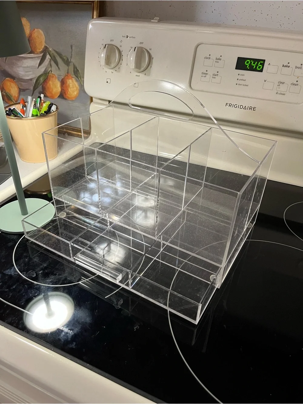 Clear Acrylic 6-Compartment Countertop Organizer - Brand Unspecified